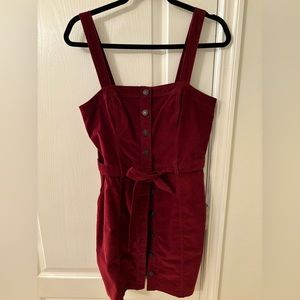 Abercrombie and Fitch burgundy Corduroy dress